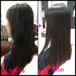 生え際の癖も「艶髪矯正ストレート❗」でサラサラなJC【ななみちゃん】の髪