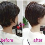 伸ばし始めのショートヘアも素敵！【Mさま】の髪
