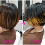 ポイントで入れるイエローカラーが可愛い❗【ななみさん】の髪