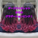 ダークバイオレットベースなグラデーションピンク【ERIさんの髪】